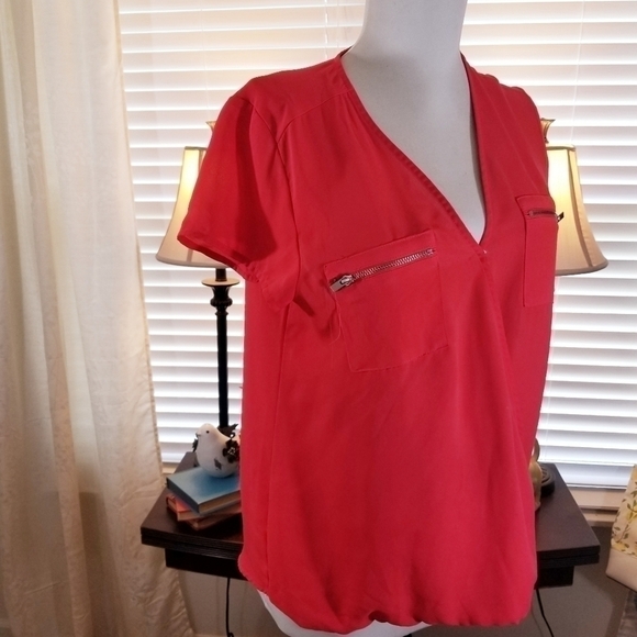 Maurice's sz sm top reddish orange - Picture 2 of 7